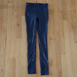 Spanx dark blue leather xs
